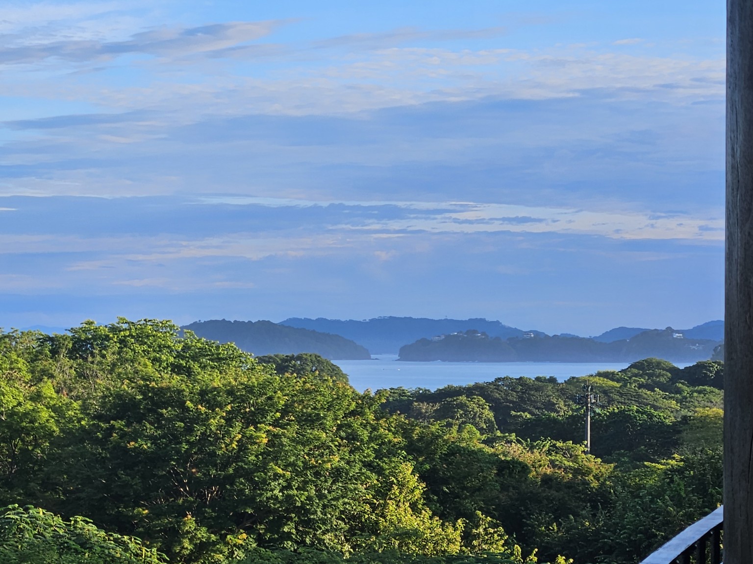 Tropical canopy, bay and Pacific view from Serenity Penthouse